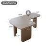 35.4" Modern L-Shaped Coffee Table, Stylish Sofa Side Table for Sofa Couch, Space-Saving Corner Center Table for Living Room-Panipeachy - 4 of 4