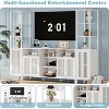 3-Piece Large TV Stand with Bookshelves for TVs Up to 70", Farmhouse Entertainment Center with Shelves, 70" Media Console Table for Living Room - 4 of 4