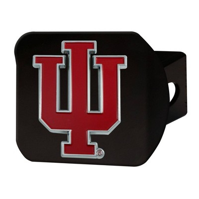 NCAA Indiana Hoosiers University Metal Emblem Hitch Cover - Black