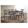 Wallace Dining Table Weathered Blue Washed - Acme Furniture - image 2 of 2