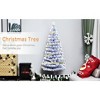 5ft Tall Pre-Lit Douglas Fir Artificial Christmas Tree with Realistic Branches, Multi-Color LED Lights, Fiber Optics and 180 Tips - White/Blue - 2 of 4
