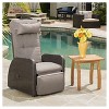 Ostia Wicker Outdoor Recliner with Cushion - Brown - Christopher Knight Home: All-Weather, UV-Resistant Patio Accent Chair with Polyester Fiber Fill - 2 of 4