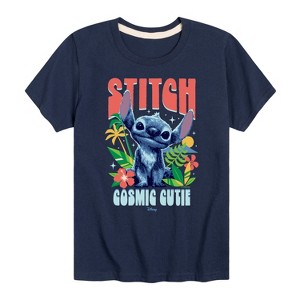Boys' - Lilo And Stitch - Stitch Cosmic Cutie Short Sleeve Graphic T-Shirt - 1 of 3