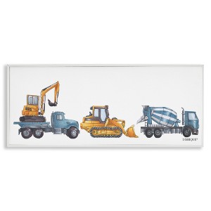 Stupell Industries Construction Vehicles Driving Illustration, 30" x 13" - 1 of 4