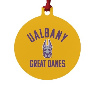 University at Albany Great Danes Aluminum Holiday Christmas Tree Ornament - 1 of 4