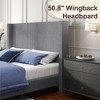 AMERLIFE Upholstered Platform Bed Frame, Wingback with 50.8" Headboard, Corduroy, Solid Wood Legs, No Box Spring - 4 of 4