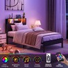 MAYEERTY Twin Metal Platform Bed Frame ¨C Storage Headboard, Charging Station, Bookcase Storage, No Box Spring, Easy Assembly - 4 of 4