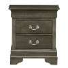 HomeStock Grey Nightstand 24x22x16 with One Drawer, Compact Bedside Table for Storage and Modern Stylish Bedroom Accent Furniture - 4 of 4