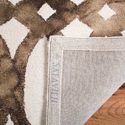 Ivory Chocolate Hand-Tufted Wool Rectangular Area Rug