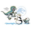 Boy's Jurassic World T. Rex Snowman Attack T-Shirt - image 2 of 4