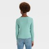 Girls' Long Sleeve Pointelle T-Shirt - Cat & Jack™ - 2 of 3
