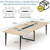 Tribesigns 8FT Large Boat Shaped Conference Table with Cable Grommets - 3 of 4
