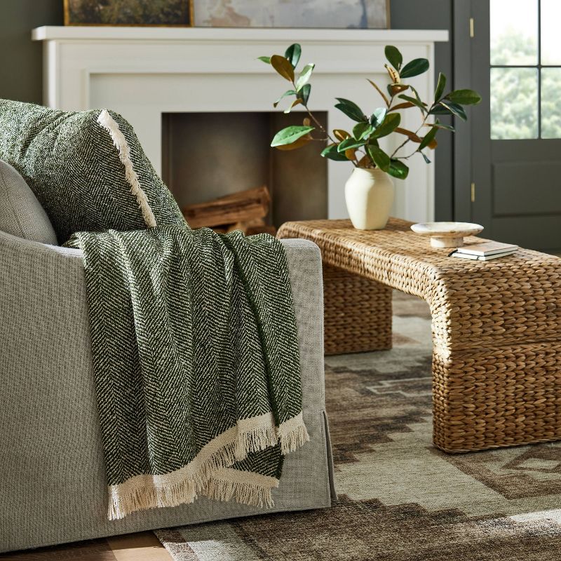 Herringbone Frayed Edges Throw Blanket - Threshold™ designed with Studio McGee, 3 of 7