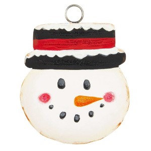 Round Top Collection Snowman Charm  -  1 Sign 7.25 Inches -  Christmas Sign Snow  -  C21073  -  Metal  -  Multicolored - 1 of 1