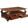 Walnut 4-Drawer Coffee Table with 1 Shelf - 3 of 4
