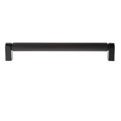 Matte Black Knurled 7" Zinc Cabinet Pulls Multipack