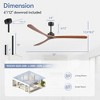 Airsurfer 72-inch Ceiling Fan with 3 Solid Wood Blades and Remote without Light - 3 of 4