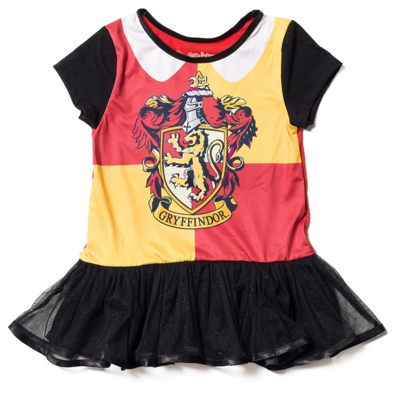 Harry Potter Gryffindor Ravenclaw Girls Cosplay T-Shirt Dress Leggings and Headband 3 Piece Outfit Set Little Kid to Big Kid, 3 of 8