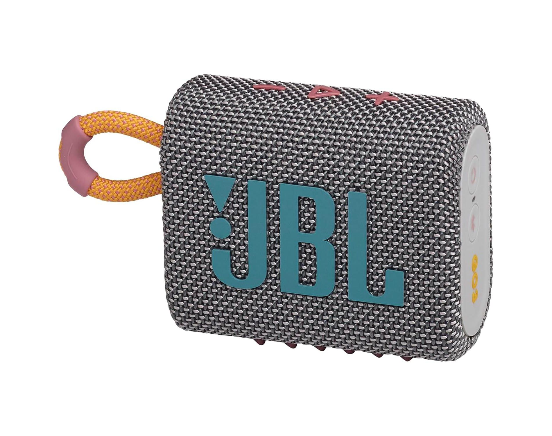 Refurbished: JBL Go 3 Portable Speaker with Bluetooth - Gray  - Manufacturer Refurbished