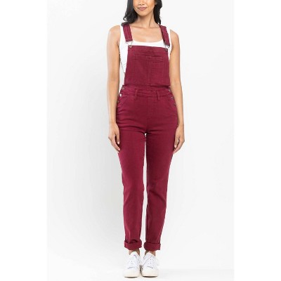 Women's High Waist Double Cuff friend Overall Jeans - Judy Blue