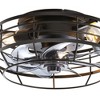 Airsurfer Caged Ceiling Fan with 3 E12 Sockets (Bulbs Not Included), Reversible Blades, Memory Function, Remote & App Control - 4 of 4