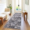 Washable Floral Runner Rug – Non-Slip, Easy-Clean, Soft Low-Pile Floor Mat for Hallway, Laundry & Kitchen - 2 of 4
