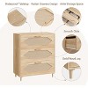 3 Drawer Rattan Dresser for Bedroom,Wood Chest of Drawers, Wooden Storage Cabinets for Bedrooms, Hallways, Living Rooms, and Entryways - 3 of 4