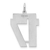 Black Bow Jewelry Sterling Silver, Jersey Collection, Large Number 17 Pendant - 3 of 4