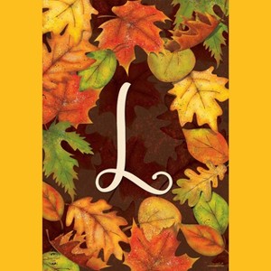 Briarwood Lane Fall Garden Flag 12x18 For Outdoor Fall Leaves Monogram Letter L For Fall Garden Flag Flags For Outside - 1 of 4