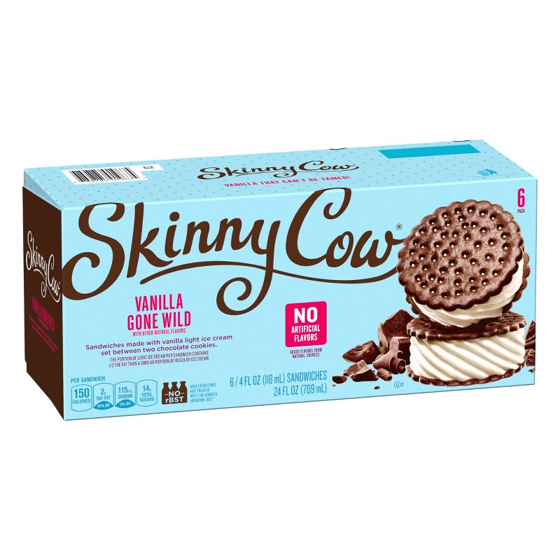 Skinny Cow Vanilla Ice Cream Sandwich - 6pk, 4 of 10
