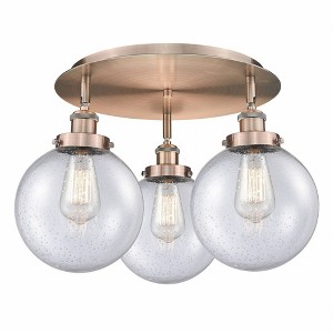 Canton - 3 Light Flush Mount In Art Deco Style-11.88 Inches Tall and 19.75 Inches Wide - 1 of 1