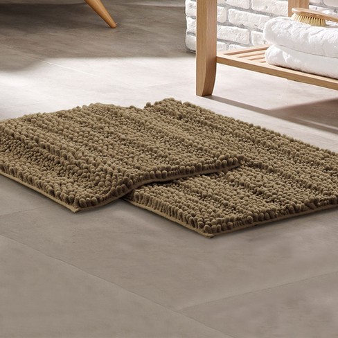 Alyssa Taupe Bath Mat, 17x24, Natural, Sold by at Home