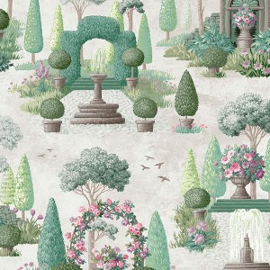 Laura Ashley Naunton Folly Fern Green Wallpaper - 1 of 4