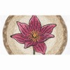 Earth Rugs Lily Round Large Coaster – 7"x7" Braided Jute Floral Rustic Accent Coaster - 3 of 3