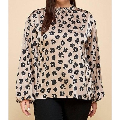 Women's Animal Print Satin Top - Lime N Chili