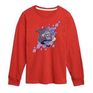 Boys' - Teenage Mutant Ninja Turtles - Shredder Pixels Long Sleeve Graphic T-Shirt - 1 of 4