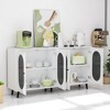 Modern Sideboard Cabinet with Acrylic Doors, Freestanding Storage Console with 4 Cabinets, Metal Legs, for Kitchen, Dining Room, Entryway - 4 of 4