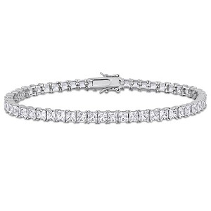 EVERLY JEWELRY |Men's 19 CT TGW Sterling Silver Created White Sapphire Tennis Bracelet - 8.75 in - 1 of 4