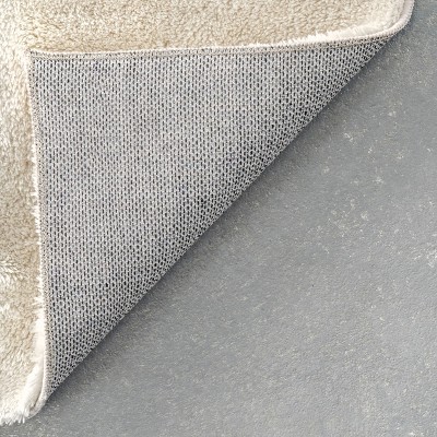 Cream Bliss 6' x 9' Easy-Care Synthetic Shag Rug