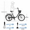 7 Speed City Bike With Basket , Steel Frame,Multiple Colors 22 Inch Girls Bicycle - 4 of 4