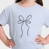 Toddler Girls' Holiday Relaxed Short Sleeve T-Shirt - Cat & Jack™ Light Blue - 2 of 4