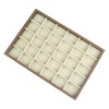 Unique Bargains Girls' Velvet Brown Jewelry Organizer Trays with Removable Dividers - 3 of 4