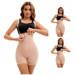 INSPIRE CHIC Women's 3 Packs Cami Convertible Straps Tummy Control Front Hook Closure Body Shapers - 1 of 4
