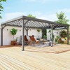 Outsunny Outdoor Wooden Pergola, Grape Vine Gazebo with Concrete Anchors for Garden, Patio, Backyard, Deck - 3 of 4
