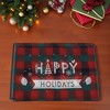 Unique Bargains Christmas Place Mats Flax Red White Green 11.8"x17.7" 2Pcs - 2 of 4