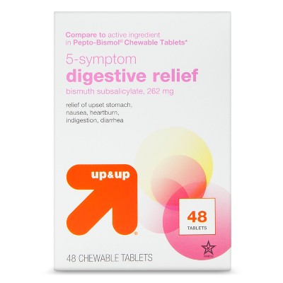 Digestive Relief Chewable Bismuth Tablets - 48ct - up & up™