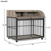 Heavy Duty Dog Crate Furniture for Large Medium Dog,Wooden Side End Table Crate,Dog Kennel With Doors,Dog Houses Indoor-Cuddlewood - 4 of 4