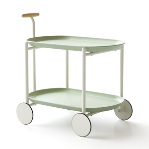 Maliang Green Kitchen Storage Cart With Double Storage Shelf - 1 of 4