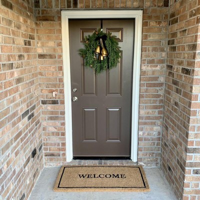 1'11x2'11 'Welcome' Coir Doormat Black - Threshold™ designed with Studio  McGee