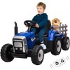 Garvee 12V Kids Ride-On Tractor with Trailer Remote Control LED Lights and Bluetooth Music - 2 of 4
